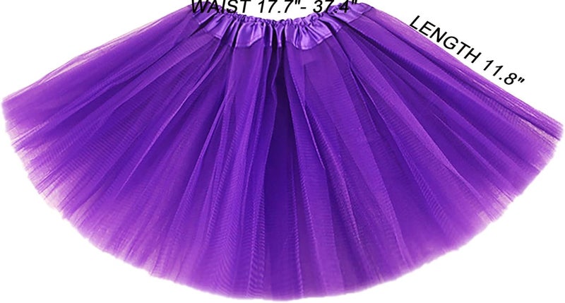 Ayhcclth Girls Tutu Classic Elastic 3 or 4 Layered Tulle Skirt Tutu for Toddler Girl, 2-8Years - Image 4